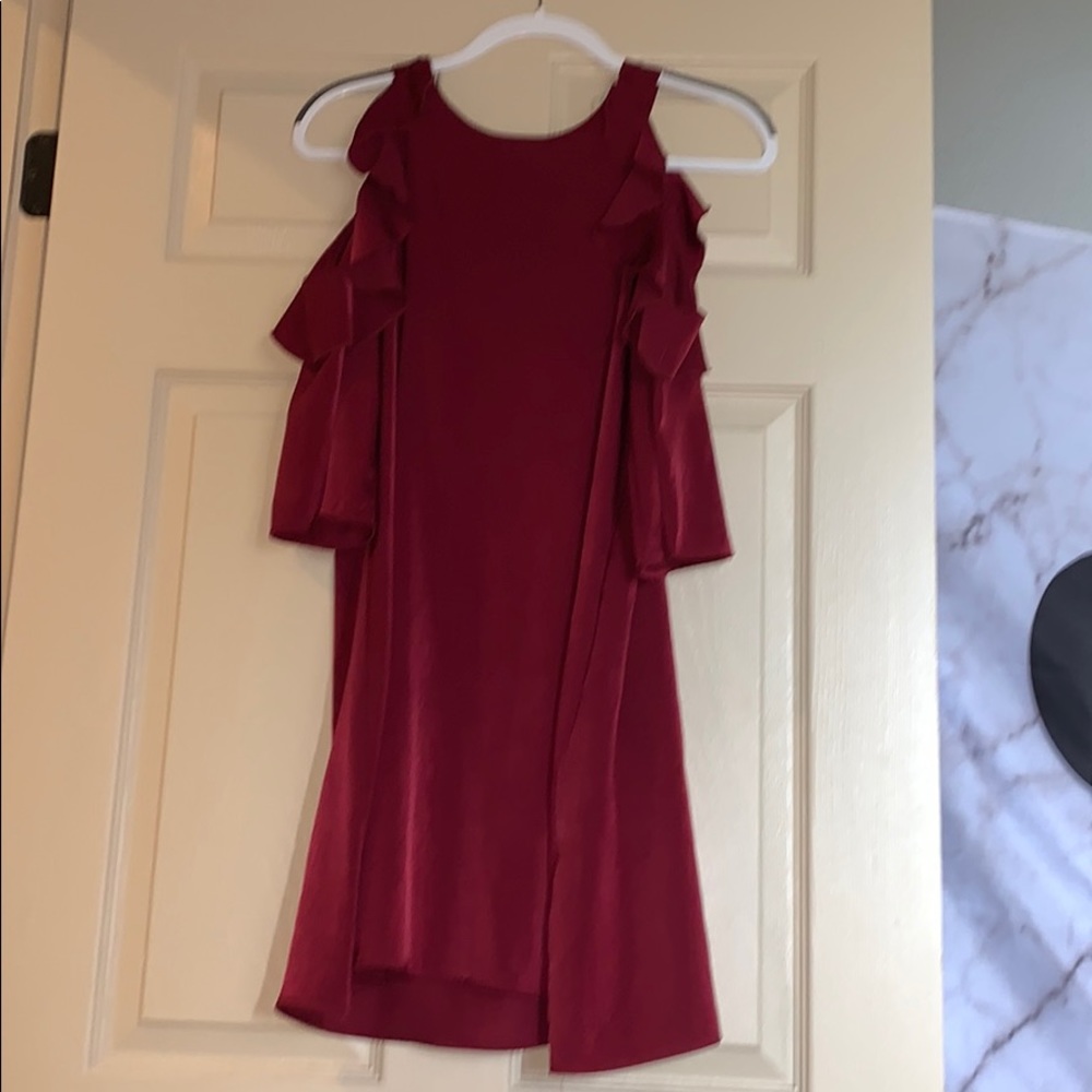 Burgundy dress